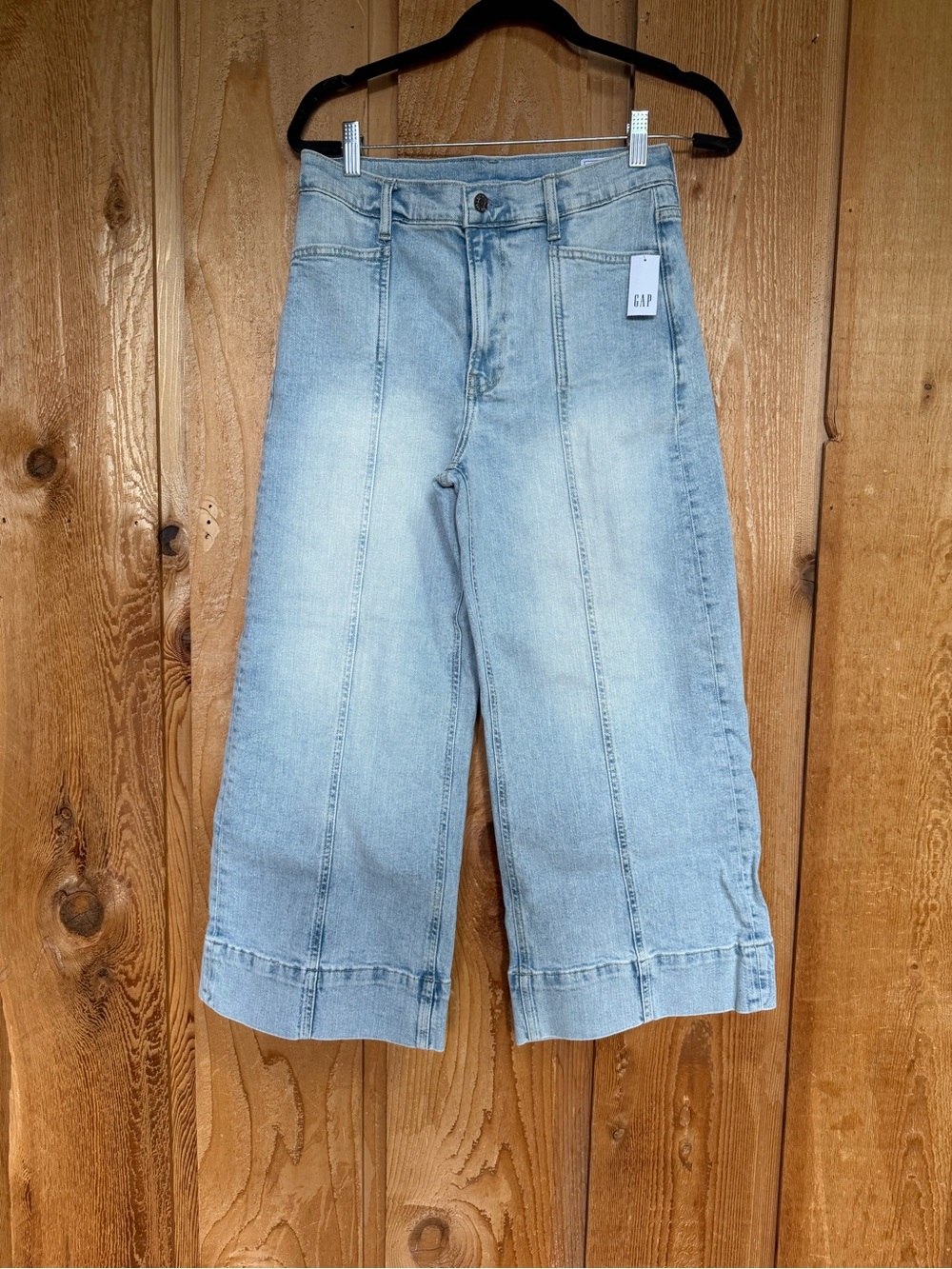 GAP Light Blue Wide-Leg Cropped Jeans